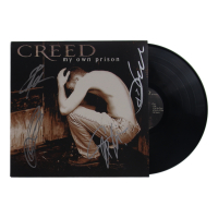 Creed "My Own Prison" Vinyl Record Album Band-Signed By (4) with Scott Stapp, Mark Tremonti, Brian Marshall & Scott Phillips (JSA) at PristineAuction.com