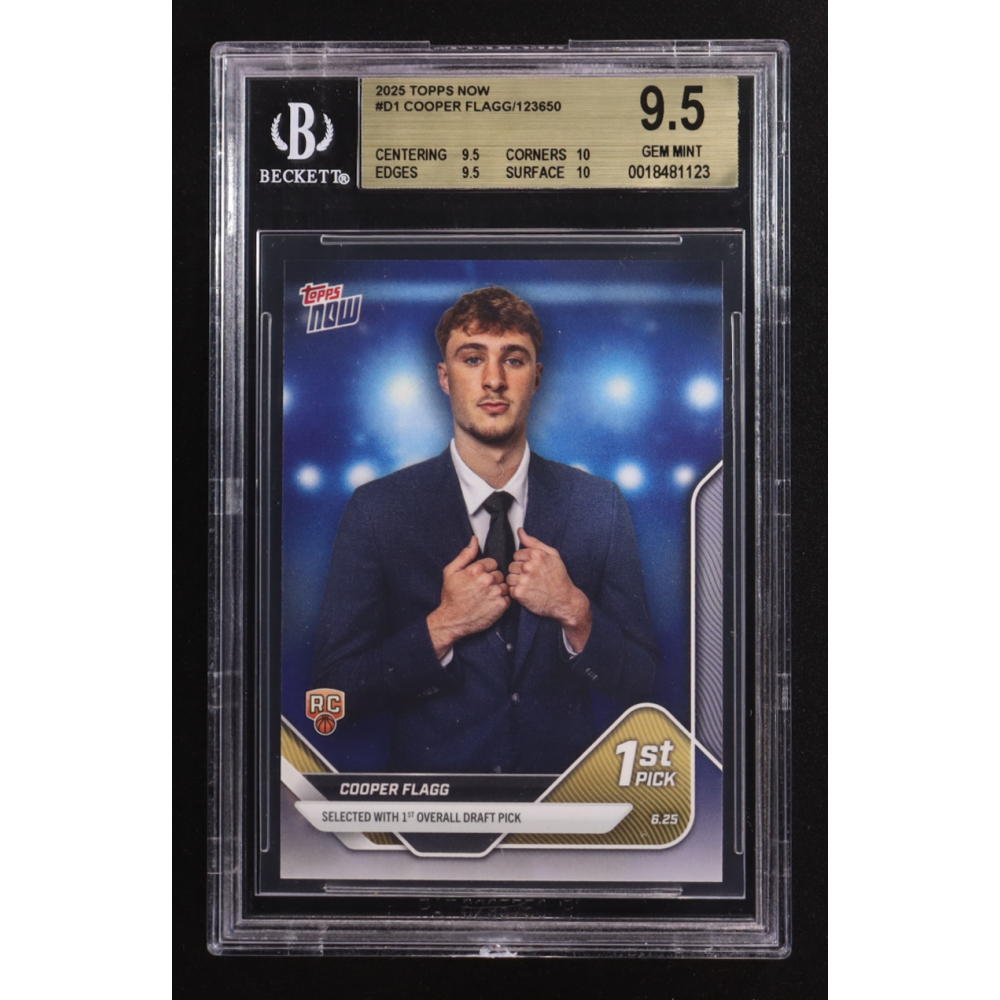 Cooper Flagg 2025 Topps Now #D1 RC (BGS 9.5) at PristineAuction.com