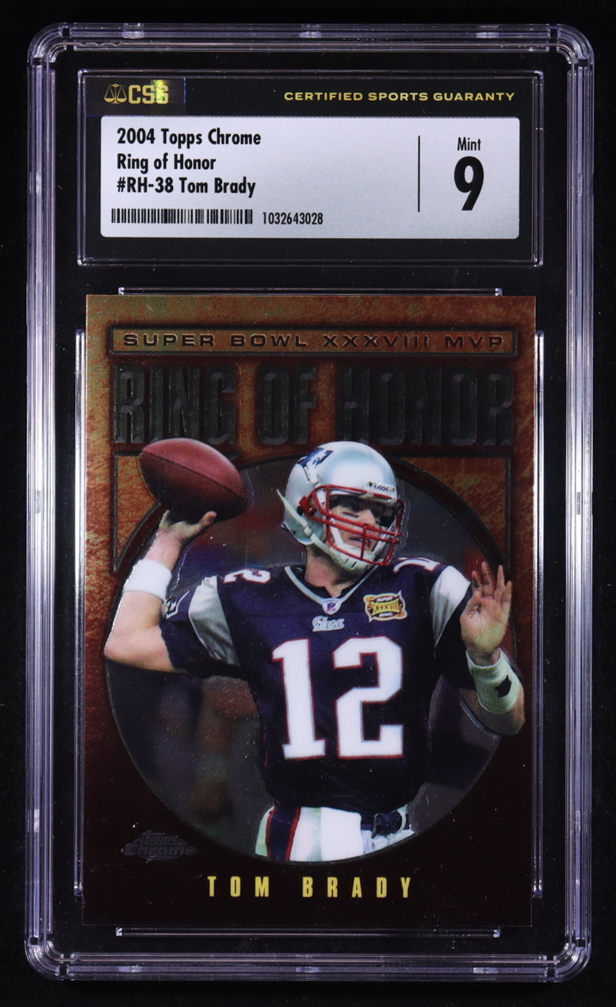 Tom Brady 2004 Topps Chrome #RH38 RH (CSG 9) at PristineAuction.com Tom Brady 2004 Topps Chrome #RH38 RH (CSG 9) at PristineAuction.com