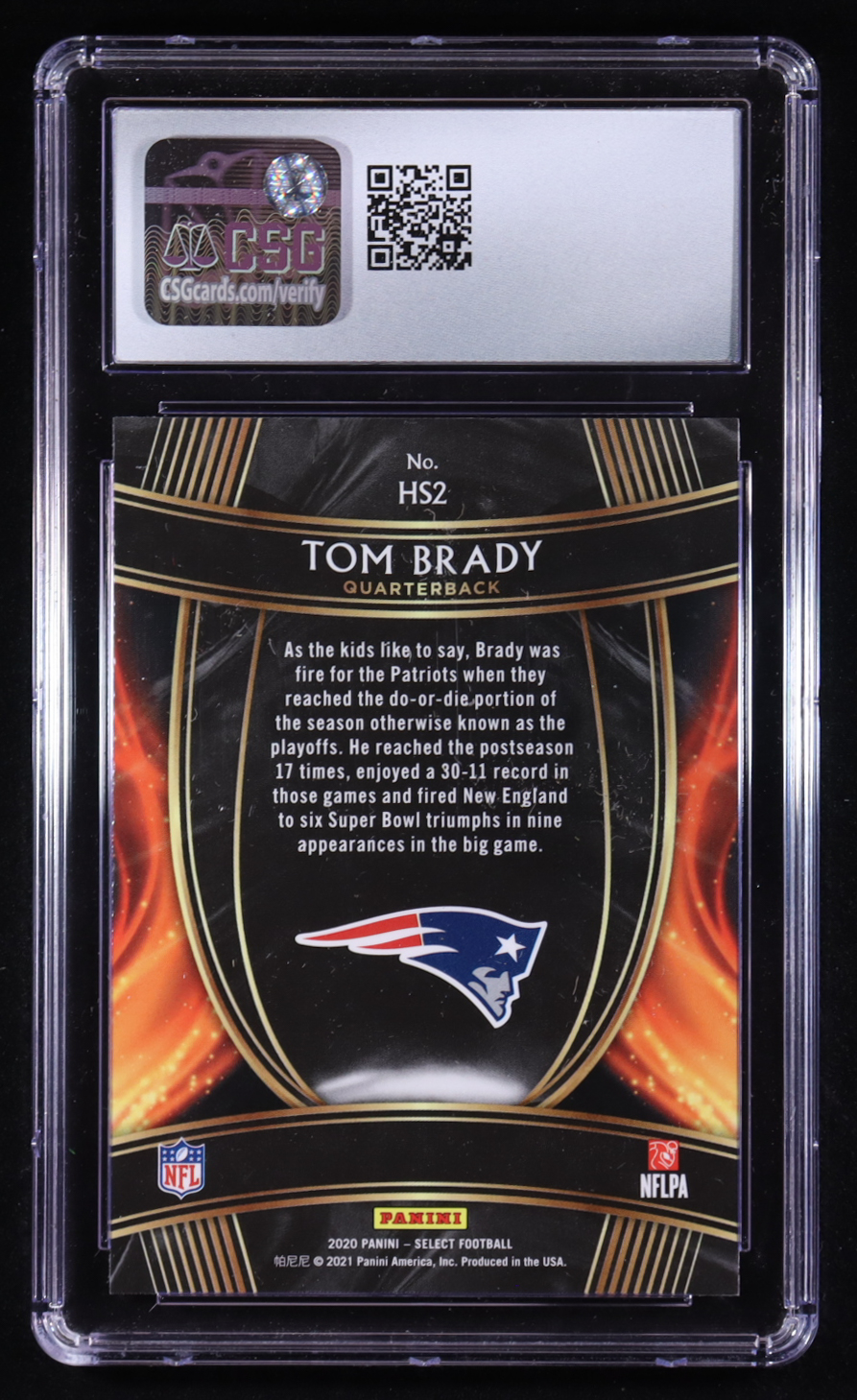 Tom Brady 2020 Select Hot Stars #1 (CSG 9.5) at PristineAuction.com Tom Brady 2020 Select Hot Stars #1 (CSG 9.5) at PristineAuction.com