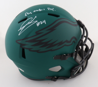 Andrew Mukuba Signed Eagles Rave Alternate Full-Size Speed Helmet Inscribed "Fly Eagles Fly!" (JSA) at PristineAuction.com