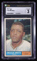 Willie Mays 1961 Topps #150 (CSG 3) at PristineAuction.com