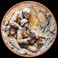 Warmonger CU .999 1 Kilogram Copper High Relief Bullion Round at PristineAuction.com