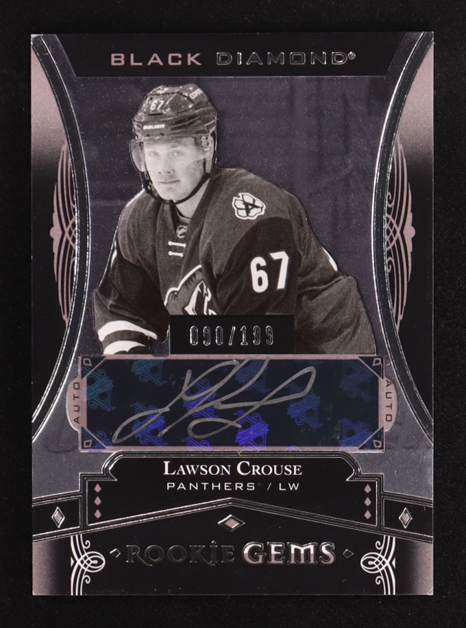 Lawson Crouse 2016-17 Black Diamond Rookie Gems Pure Black Signatures #RGLC #090/199 RC at PristineAuction.com Lawson Crouse 2016-17 Black Diamond Rookie Gems Pure Black Signatures #RGLC #090/199 RC at PristineAuction.com