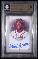 Hank Aaron 2017 Topps Transcendent Autographs #TCAHA / Headshot, Bent Hat Bill #09/25 (BGS 9.5 | Autograph Grade 10) at PristineAuction.com