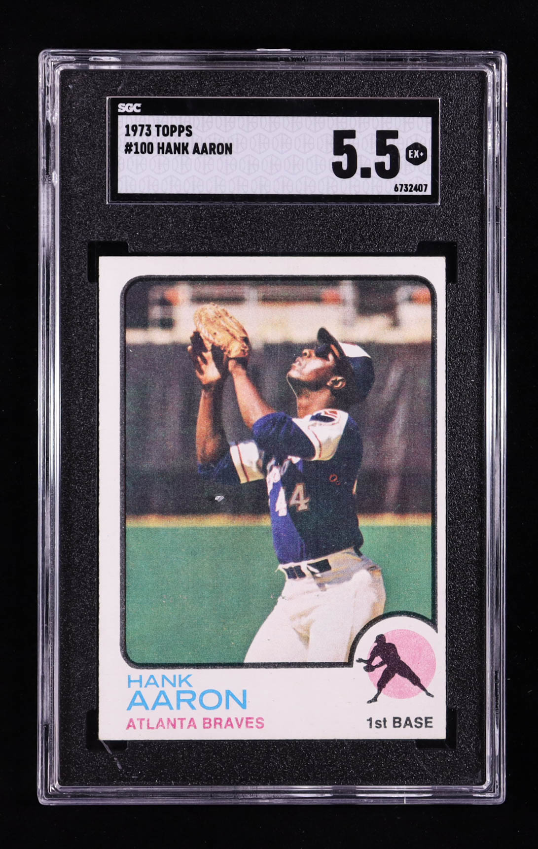 Hank Aaron 1973 Topps #100 (SGC 5.5) at PristineAuction.com Hank Aaron 1973 Topps #100 (SGC 5.5) at PristineAuction.com