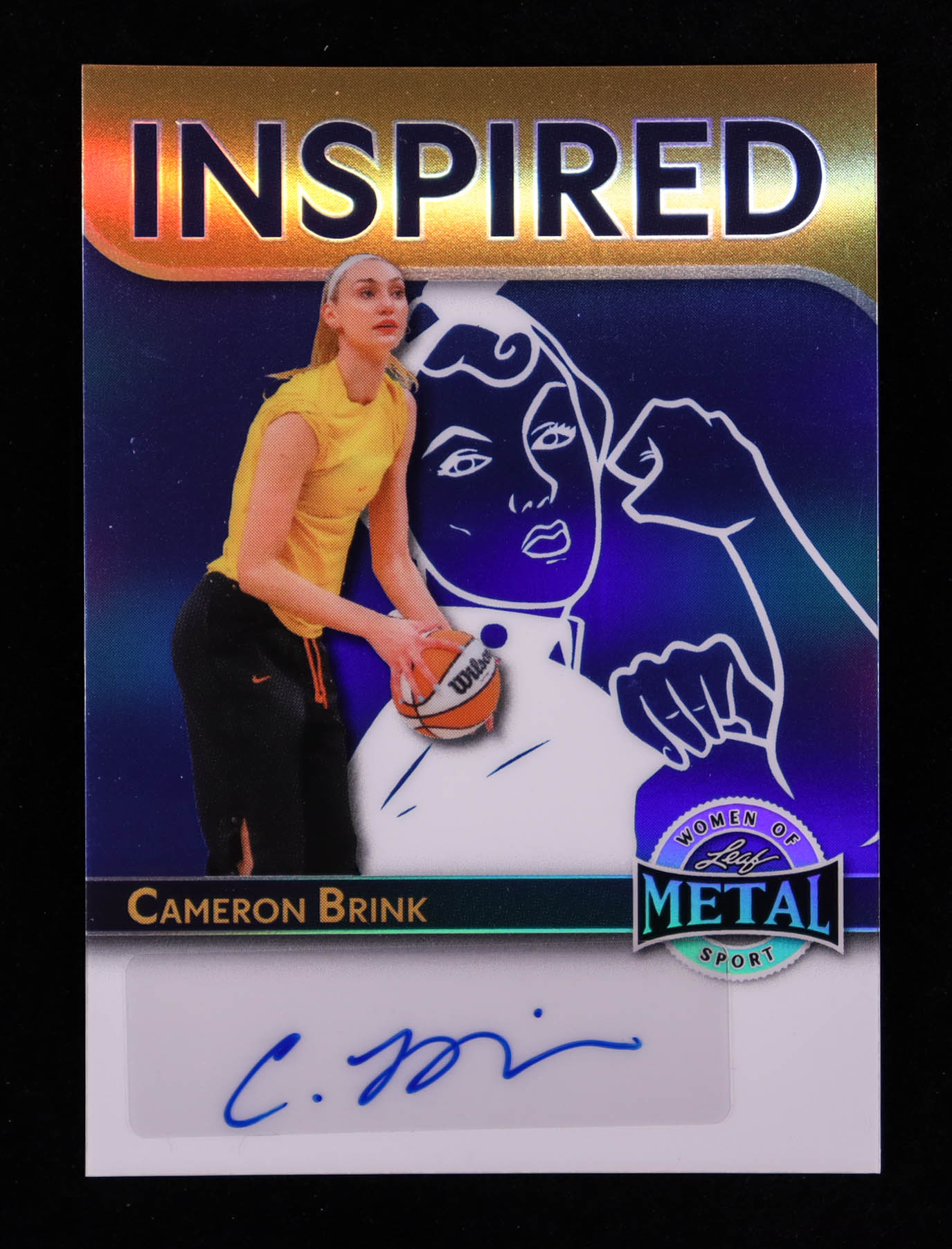 Cameron Brink 2025 Leaf Metal Women of Sport Inspired Autographs Prismatic Blue #IACB1 #1/2 at PristineAuction.com Cameron Brink 2025 Leaf Metal Women of Sport Inspired Autographs Prismatic Blue #IACB1 #1/2 at PristineAuction.com