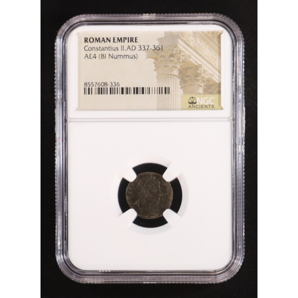 Roman Empire - Constantius II, AD 337-361 AE4 (BI Nummus) (NGC) at PristineAuction.com