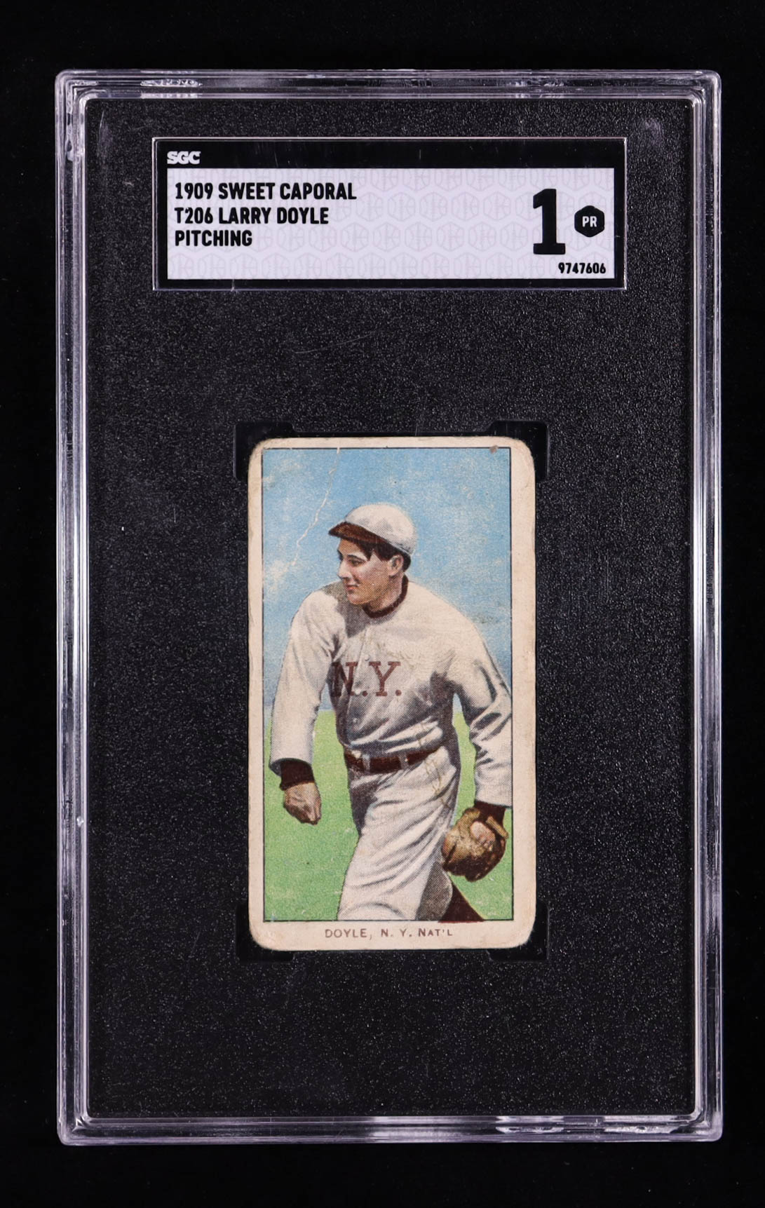 Larry Doyle 1909-11 T206 #150 / Throwing (SGC 1) at PristineAuction.com Larry Doyle 1909-11 T206 #150 / Throwing (SGC 1) at PristineAuction.com