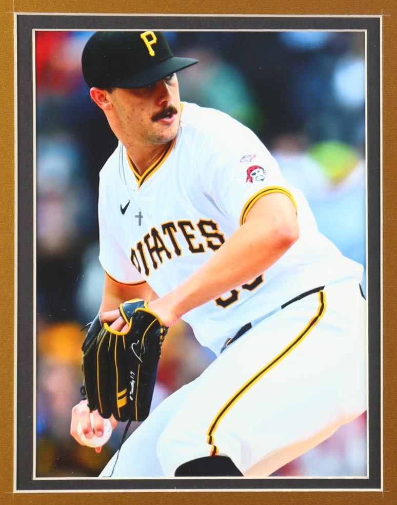 Paul Skenes Signed Custom Framed Jersey Display with 2025 Rookie of the Year Pin & Stat Plaque (MLB) at PristineAuction.com Paul Skenes Signed Custom Framed Jersey Display with 2025 Rookie of the Year Pin & Stat Plaque (MLB) at PristineAuction.com