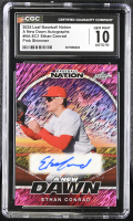 Ethan Conrad 2025 Leaf Baseball Nation A New Dawn Autographs Pink Shimmer #NA-EC1 #5/6 (CGC 10 | Autograph Grade 10) at PristineAuction.com