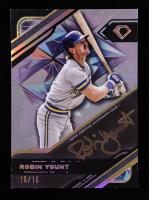 Robin Yount 2025 Topps Diamond Icons Black PolychromatINK Autographs Gold Ink #BPARY #15/15 at PristineAuction.com