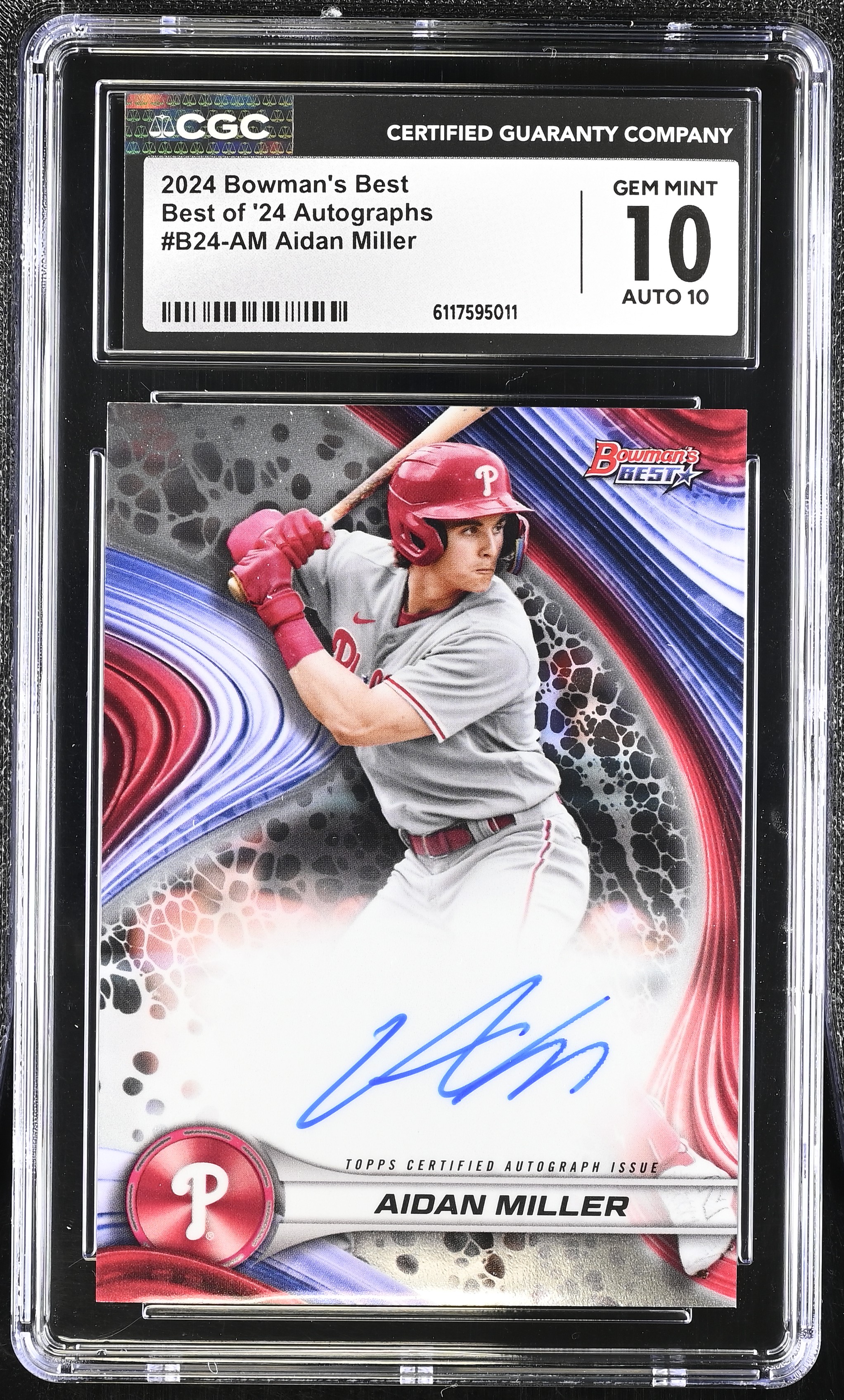 Aidan Miller 2024 Bowman's Best Best Of '24 Autographs #B24-AM (CGC 10 | Autograph Grade 10) at PristineAuction.com Aidan Miller 2024 Bowman's Best Best Of '24 Autographs #B24-AM (CGC 10 | Autograph Grade 10) at PristineAuction.com