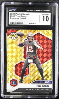 Tom Brady 2021 Panini Mosaic Reactive Yellow #201 (CGC 10) at PristineAuction.com