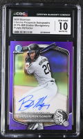 Braden Montgomery 2025 Bowman Chrome Prospects Autographs Purple Refractor #CPA-BM #030/250 (CGC 10 | Autograph Grade 10) at PristineAuction.com