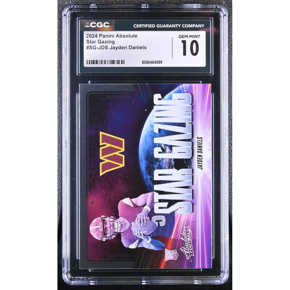 Jayden Daniels 2024 Panini Absolute Star Gazing #SG-JDS RC (CGC 10) at PristineAuction.com
