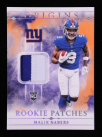 Malik Nabers 2024 Panini Origins Rookie Patches Orange #9 #17/75 RC at PristineAuction.com