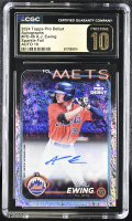A.J. Ewing 2024 Topps Pro Debut Autographs Sparkle Foil #PD-48 #169/199 (CGC Pristine 10 Black Label | Autograph Grade 10) at PristineAuction.com