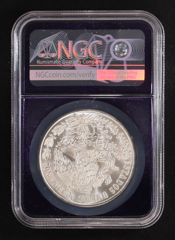 1978 - Mo Mexico Silver 100 Pesos (NGC MS65) at PristineAuction.com 1978 - Mo Mexico Silver 100 Pesos (NGC MS65) at PristineAuction.com