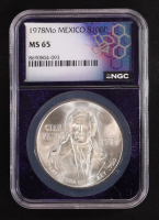 1978 - Mo Mexico Silver 100 Pesos (NGC MS65) at PristineAuction.com