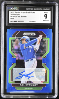 Sal Stewart 2022 Panini Prizm Draft Picks Autographs Blue #PDP32 #67/99 (CGC 9 | Autograph Grade 10) at PristineAuction.com