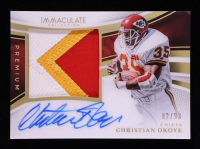 Christian Okoye 2025 Immaculate Collection Premium Patch Autographs #27 #82/99 at PristineAuction.com