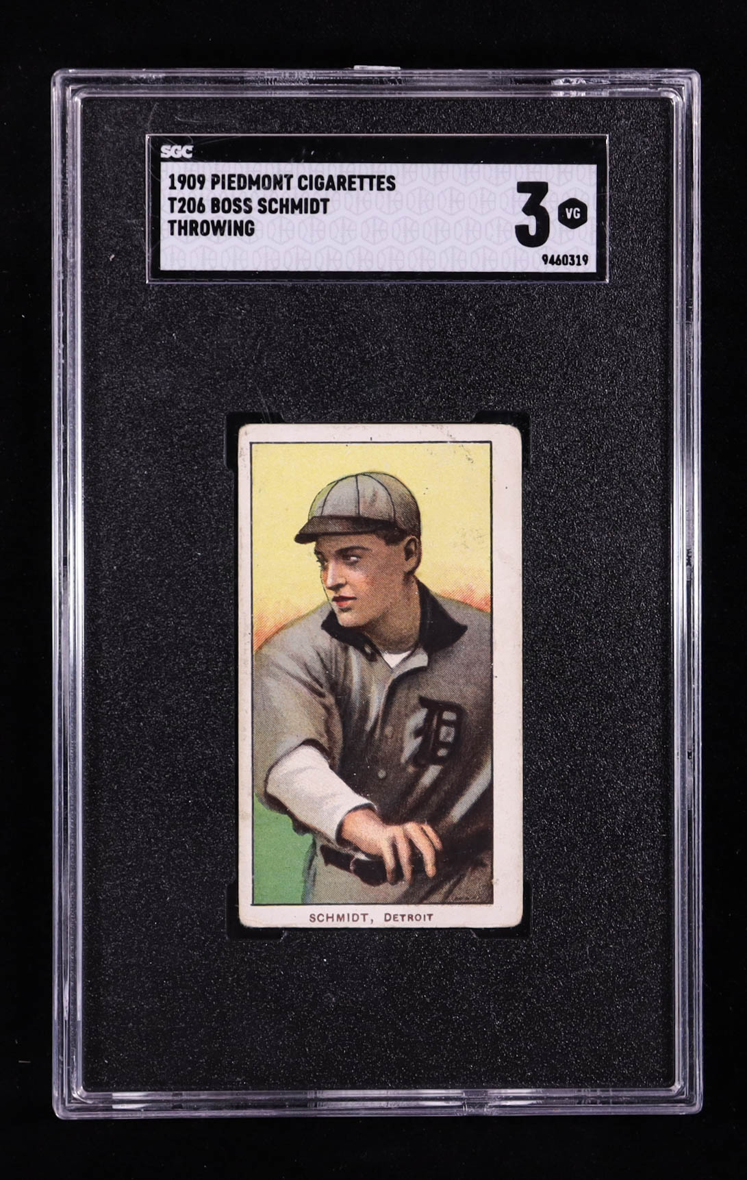 Boss Schmidt 1909-11 T206 #429 / Throwing (SGC 3) at PristineAuction.com Boss Schmidt 1909-11 T206 #429 / Throwing (SGC 3) at PristineAuction.com