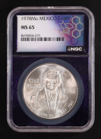 1978 - Mo Mexico Silver 100 Pesos (NGC MS65) at PristineAuction.com