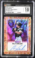 Billy Carlson 2025 Leaf Vivid Autographs Orange Lava #BA-BC1 #2/4 (CGC 10 | Autograph Grade 9) at PristineAuction.com