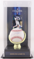 Adolis Garcia Signed OML Baseball with Photo Display Case (Fanatics & MLB) at PristineAuction.com