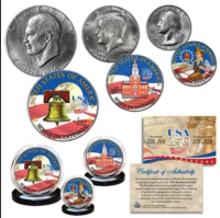 1776-2026 Set of (3) America 250th Anniversary JFK Quarter Bicentennial Coins at PristineAuction.com