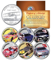 Dale Earnhardt Sr. Set of (6) "GM Goodwrench #3" Colorized North Carolina Quarters at PristineAuction.com