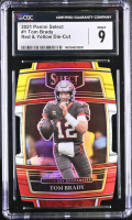Tom Brady 2021 Panini Select Red & Yellow Die-Cut #1 (CGC 9) at PristineAuction.com