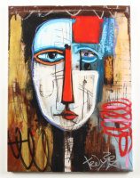 Tadas Zaicikas (TedyZet) "Split Silence" Original Painting on Wrapped Canvas (Zaicikas) at PristineAuction.com