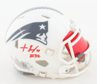 TreVeyon Henderson Signed Patriots Salute To Service Alternate Speed Mini Helmet With Visor (SWAU) at PristineAuction.com