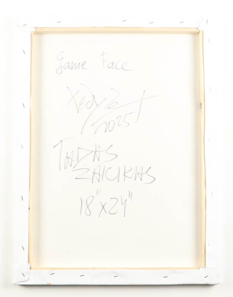 Tadas Zaicikas (TedyZet) "Game Face" Original Painting on Wrapped Canvas (Zaicikas) at PristineAuction.com Tadas Zaicikas (TedyZet) "Game Face" Original Painting on Wrapped Canvas (Zaicikas) at PristineAuction.com