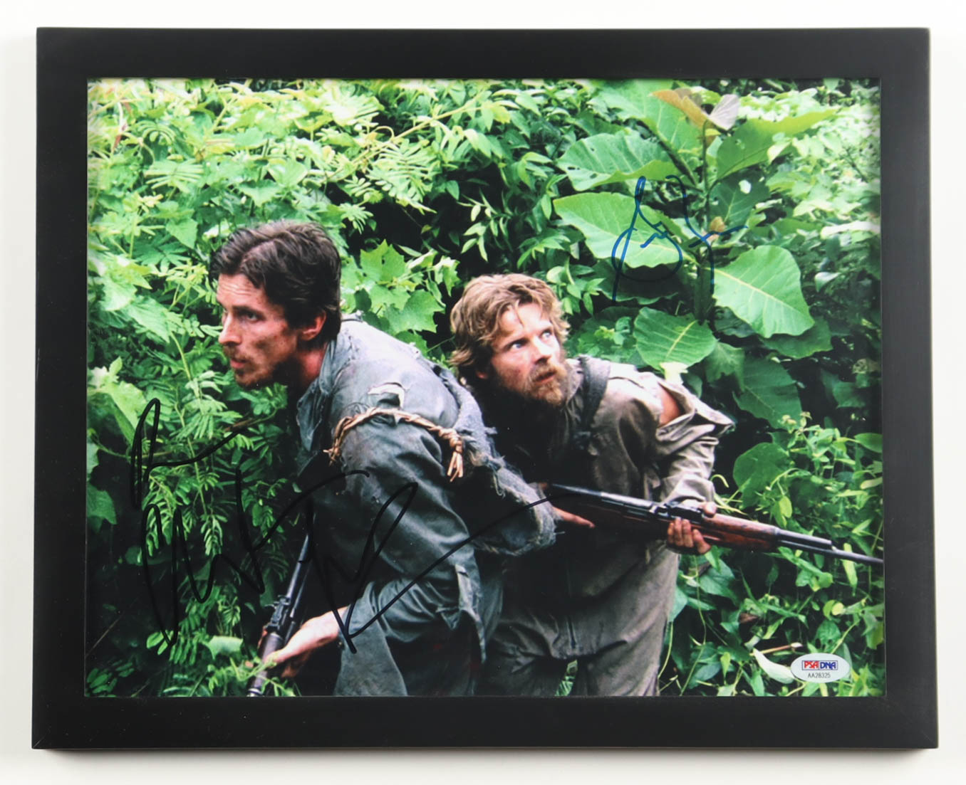 Christian Bale & Steve Zahn Signed "Rescue Dawn" Custom Framed Photo (PSA) at PristineAuction.com Christian Bale & Steve Zahn Signed "Rescue Dawn" Custom Framed Photo (PSA) at PristineAuction.com