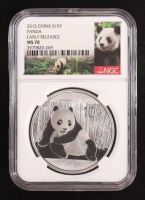 2015 China &yen;10 Panda, Early Releases 1 oz .999 Fine Silver Coin (NGC MS70) at PristineAuction.com