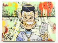 Tadas Zaicikas (TedyZet) "Holy Money" Original Painting on Wrapped Canvas (Zaicikas) at PristineAuction.com