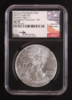 2021-(P) American Silver Eagle Type 1, FDI Emergency Production - Struck at Philadelphia - Mercanti Signature Label (NGC MS70) at PristineAuction.com