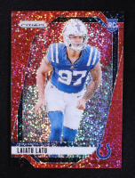 Laiatu Latu 2024 Panini Prizm Prizms Red Sparkle #366 RC at PristineAuction.com