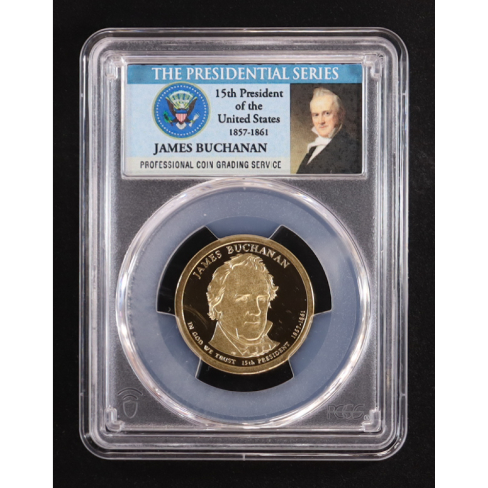 2010-S U.S. Presidential Proof $1 Dollar Coin - James Buchanan 15th President (PCGS PR69DCAM) at PristineAuction.com