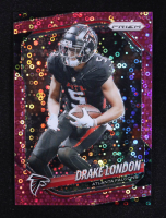 Drake London 2025 Panini Prizm Prizms No Huddle Pink #198 #24/25 at PristineAuction.com