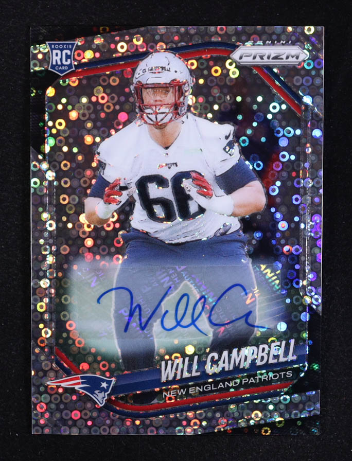 Will Campbell 2025 Panini Prizm Autographs Prizms No Huddle #312 RC at PristineAuction.com Will Campbell 2025 Panini Prizm Autographs Prizms No Huddle #312 RC at PristineAuction.com