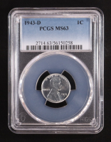 1943-D Lincoln Steel 1C Cent (PCGS MS63) at PristineAuction.com