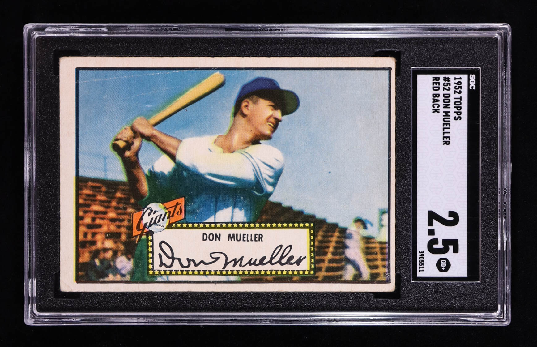 Don Mueller 1952 Topps #52 / Red Back (SGC 2.5) at PristineAuction.com Don Mueller 1952 Topps #52 / Red Back (SGC 2.5) at PristineAuction.com