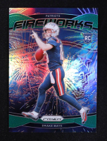 Drake Maye 2024 Panini Prizm Fireworks Prizms Green #22 RC at PristineAuction.com