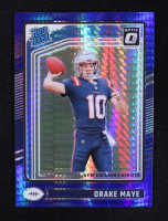 Drake Maye 2024 Donruss Optic Blue Hyper #229 RR RC at PristineAuction.com