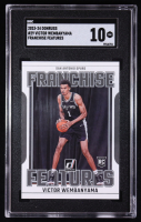 Victor Wembanyama 2023-24 Donruss Franchise Features #29 RC (SGC 10) at PristineAuction.com