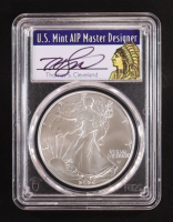 2025 American Silver Eagle, First Strike  - Thomas S. Cleveland Signature Label #1/500 (PCGS MS70) at PristineAuction.com